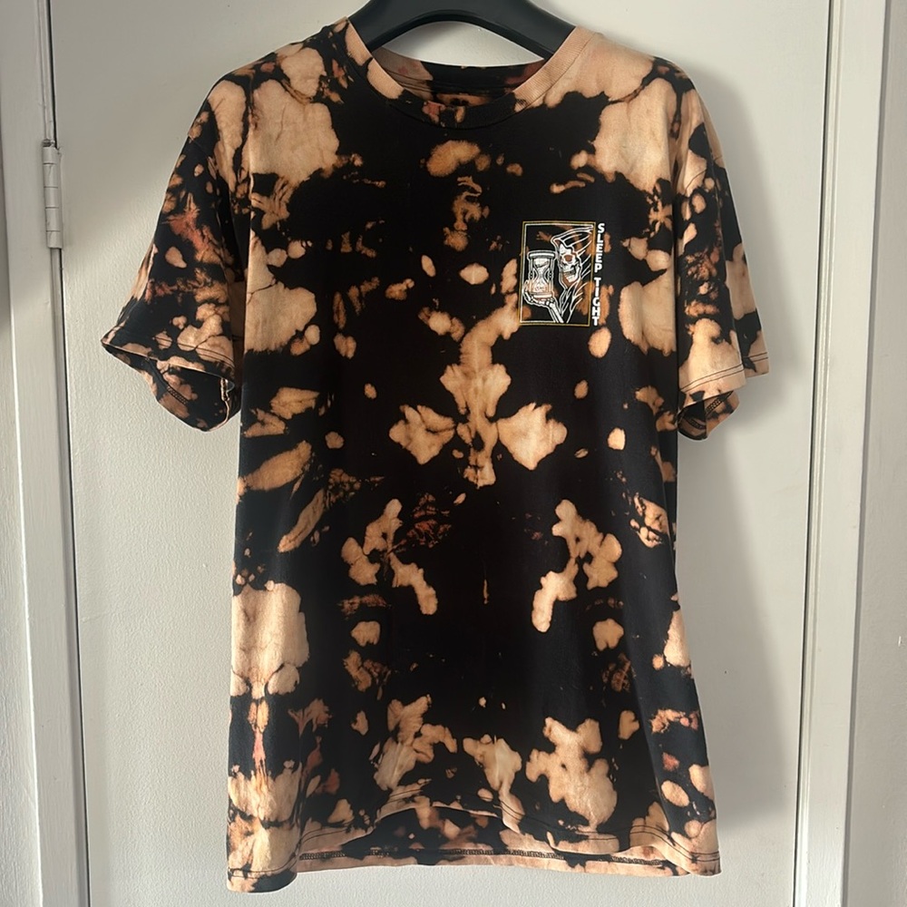 Rest Easy Large Black Tye-dyed T-shirt